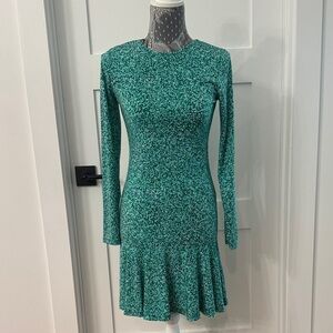 Elegant Green Patterned Dress